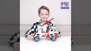 Магникон, магнитный конструктор для детей с усиленными магнитами, Пожарная машина, МК-32