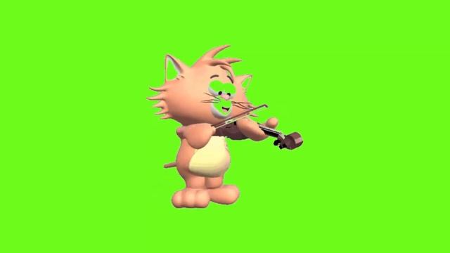 Футаж на хромакее кот играет на скрипке смотреть онлайн