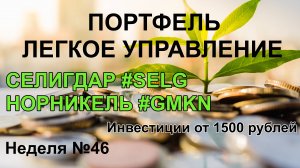Еженедельная покупка акций: Селигдар, Норникель.
