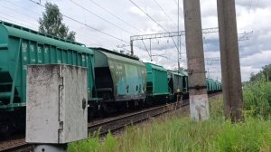 ЭП2К Валерий Ковалев поезд Арктика и одинокий ЧС2Т на Перегон Мга - Назия Платформа Михайловская