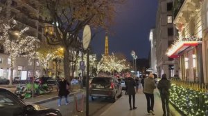 🇫🇷Рождественские огни Парижа✨Av. Елисейские поля и Монтень🎄