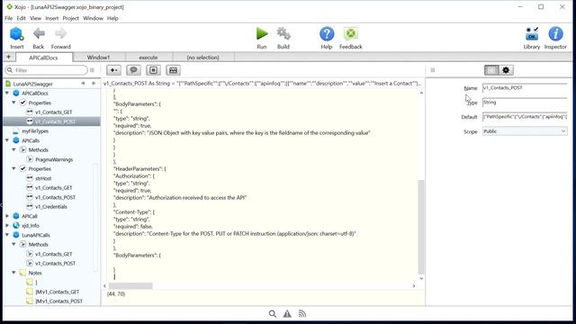 Xojo OpenAPI 2.0 (Swagger) file generation
