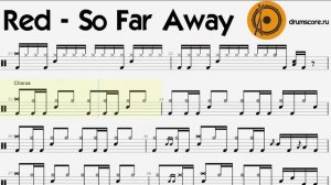 Red - So Far Away (ноты для барабанов)