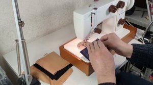 Швейная машинка Чайка 142М шьёт натуральную кожу (По финалу).