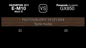 Olympus OM-D E-M10 Mark IV vs. Panasonic Lumix GX850: A Comparison of Specifications