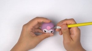 How to Make Kuromi Cake Topper in 3 Minutes｜Fondant Kuromi for Cake Decoration