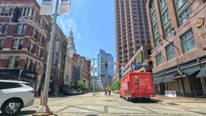 Ohio Driving Tour, USA: Downtown Cleveland - 4K