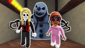 Наши родители уехали на рождество и к нам пришел злой снеговик в роблокс