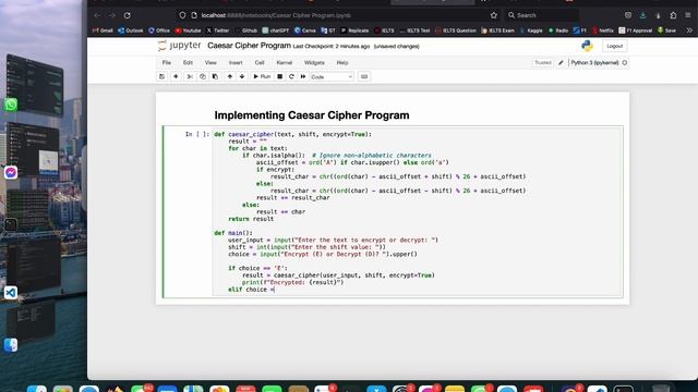 Caesar Cipher Encryption & Decryption using Python Programming