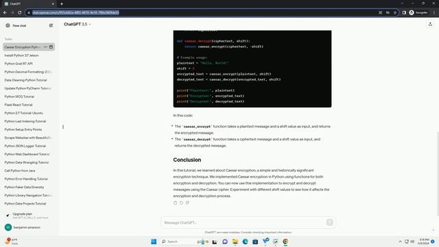 caesar encryption python