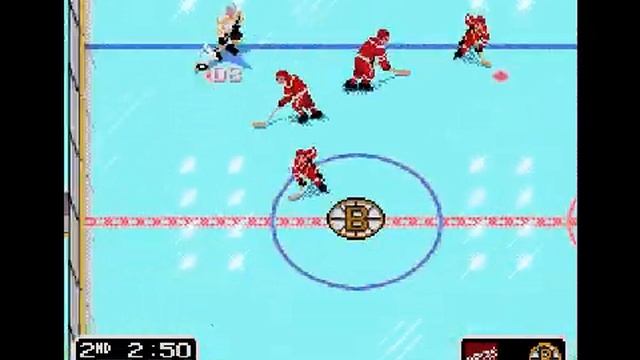 NHL Hockey AKA EA Hockey (video 13, team 1 Boston, team 2 Detroit) (Megadrive)