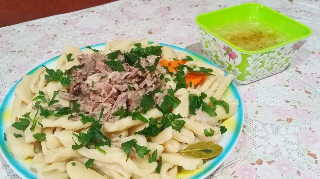 Дагестанский хинкал с галушками. Очень вкусно и просто смотреть онлайн
