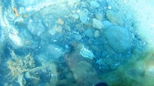 Хука Тест 2, подорванная мина и останки корабля