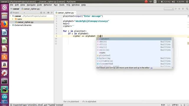 Caesar cipher Program in Python