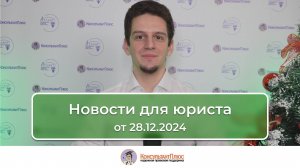 Новости для юриста от 28.12.2024