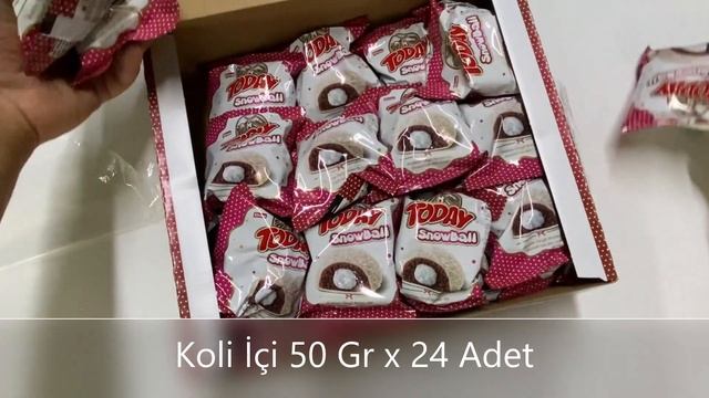 Elvan Today Snowball Hindistan Cevizli Kartopu Kek 50 Gr x 24 Adet