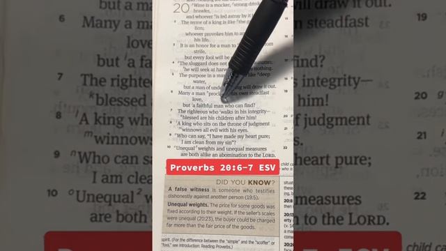 Proverbs 20:6-7 ESV #bible #biblestudy #jesuschrist #bibleverse #jesus #jesusisking #bibleversedail
