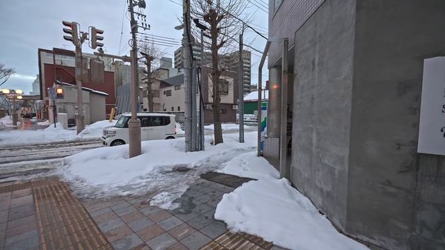 Прогулка днем по Аомори в Японии перед новым годом