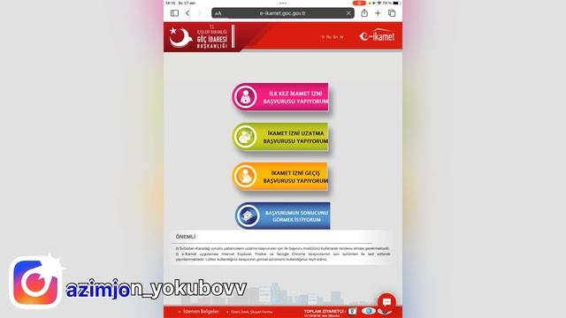 Turkiyada Oturma izn-Ikamet izni Yokida Yashash ruhsatnomasi ( Прописка/Место жительства) смотреть онлайн