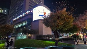 Восхитительная Ночная прогулка по центру Сеула, Новогоднее оформление Мендона, и  улица Эулджир!
