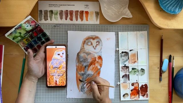 Пошаговый урок для новичков #акварель #watercolor #illustration #пошаговыйурок #рисуемвместе #art
