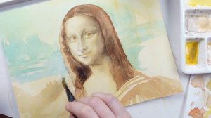 Painting the Mona Lisa in Watercolor - Time-Lapse