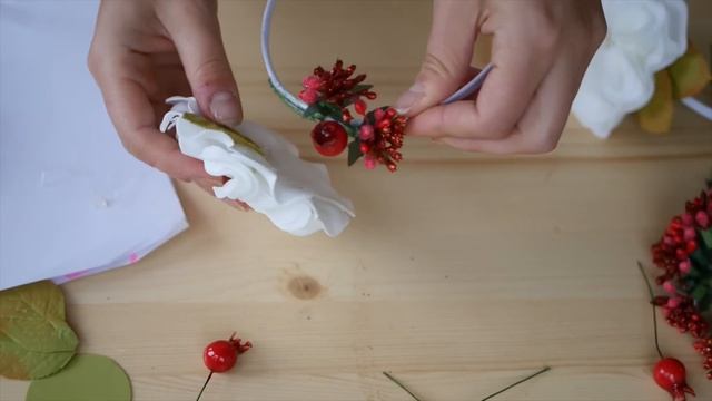Headband for Girls Wedding / Ободок, цветы из фоамирана / DIY Tsvoric