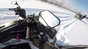 Встряли в центре снежного поля - Guepard 650, CFmoto X5 HO