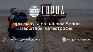 Горы мазута на пляжах Анапы: масштабы катастрофы