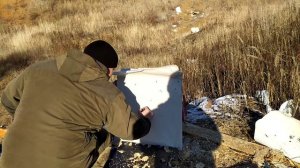 иж-27ем фермер с 560мм длиной стволов, отстрел 3ки Калашникова на 35м