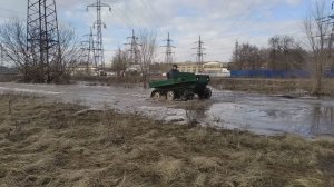 Самодельный гусеничный вездеход ФИЛИН. Первые водные процедуры!!!
