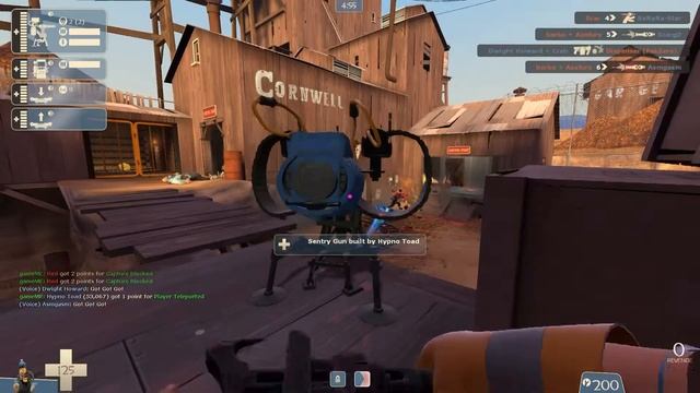 Team Fortress 2 - No Kids Here! server - Engineer - Triple Domination with Sentry. смотреть онлайн