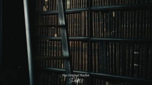 Dark Classical Academia. Youre studying in a large library at midnight