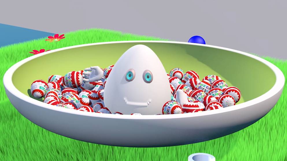 Детский мультик анимация приключение яйца на полянке