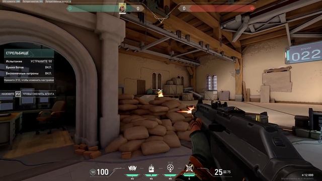 Valorant Shooting Range 50 bots in 42 seconds смотреть онлайн