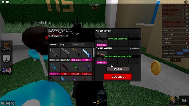 Trading for Lugercane! (ROBLOX Murder Mystery 2) смотреть онлайн