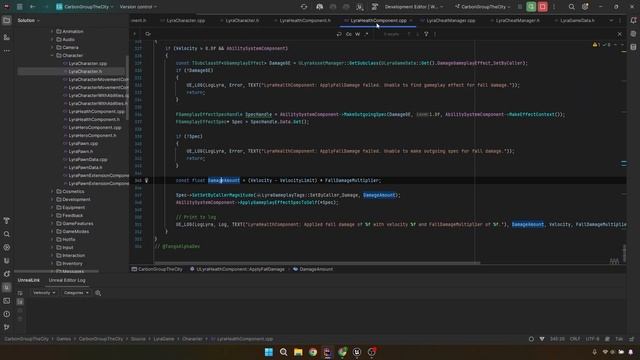 Lyra Series How To Add Fall Damage using C++ CPP for Unreal Engine 5 UE5