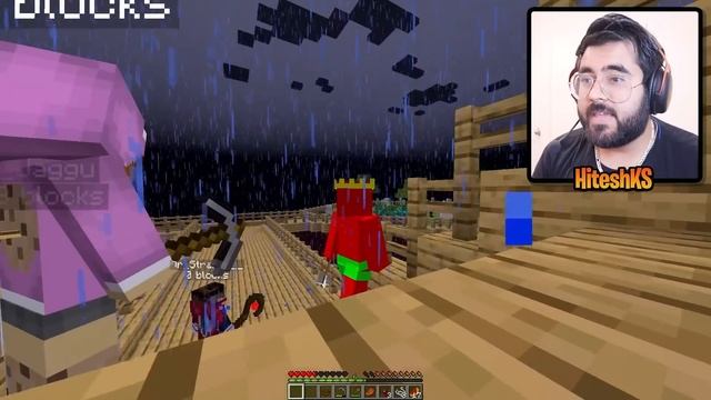 ONE BLOCK mei AYA DR STRANGE!!!  Minecraft Part 2  FUNNY   Hitesh KS