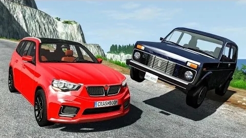 Реалистичные падения с обрыва #29 — BeamNG Drive Crashes