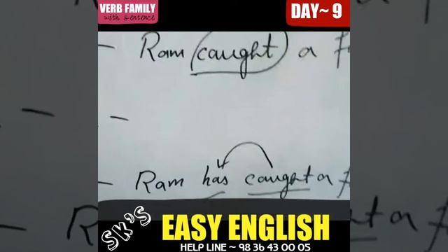 EASY ENGLISH DAY 9 - Hindi to English - How to use right verb in a sentence? -  Subhash Kartik