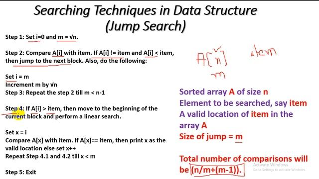 Tutorial 15: Jump Search Algorithm in Data Structure | Jump Search Example in C language