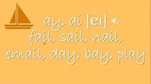 Правило чтения ay, ai [eɪ]. Reading rule ay, ai [eɪ]