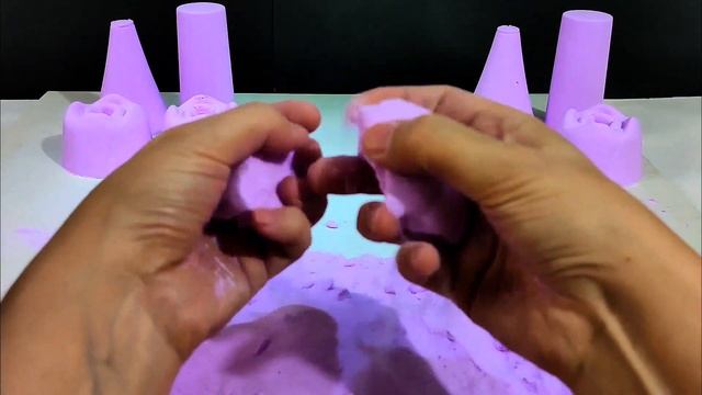 ASMR crunchy baking soda |purple & neon yellow