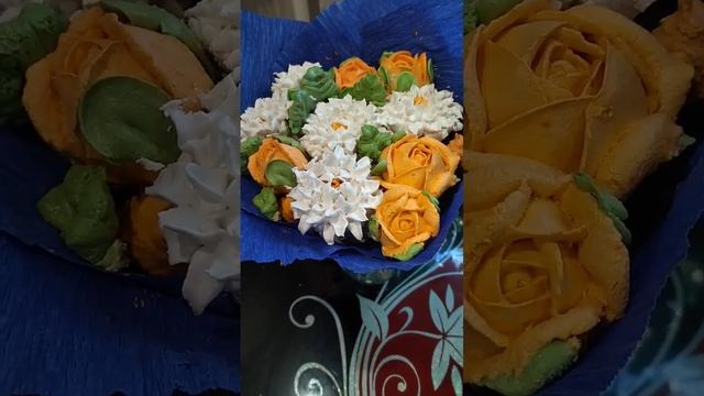 Букет Зефирных цветов #цветы #букет #рецепт #зефир