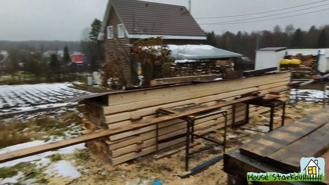 Бане быть! Как баню из бруса ставили на обвязку каркасной?!