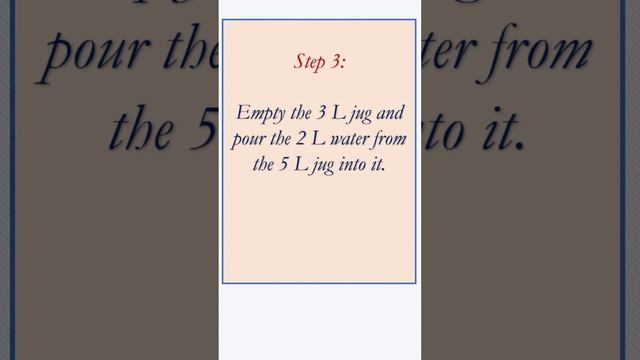 Two Jugs and 4 L Water - Logical Reasoning Puzzle