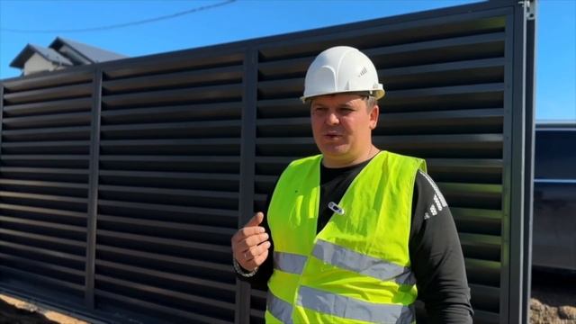 Монтаж забора жалюзи показываем все этапы работ
