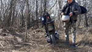 Металлокоп на скутере .Ирбис Нирвана 150 кубов.