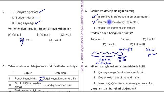 10. Sınıf Kimya Kazanım Kavrama Testi - 18 Kimya Her Yerde - 1 2023