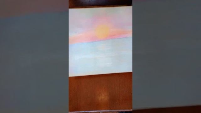 Как я рисовал закат карандашами цветными !
